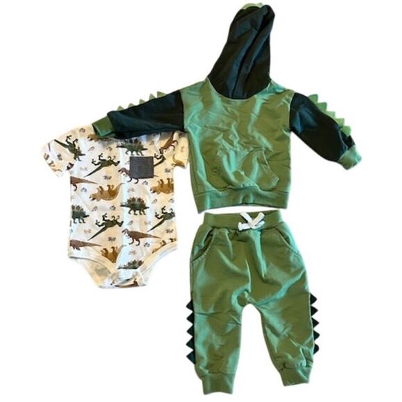 Little Lad Baby Boy Dinosaur Outfit Bundle (6–12M) - Picture 2 of 7